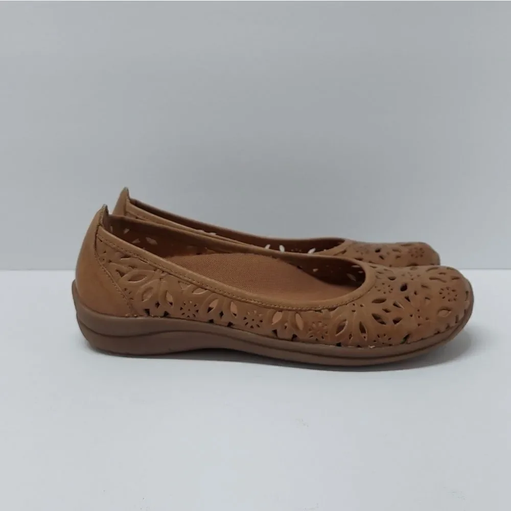David Tate Sela Laser Cut Perforated Ballet Flats Size 9.5M